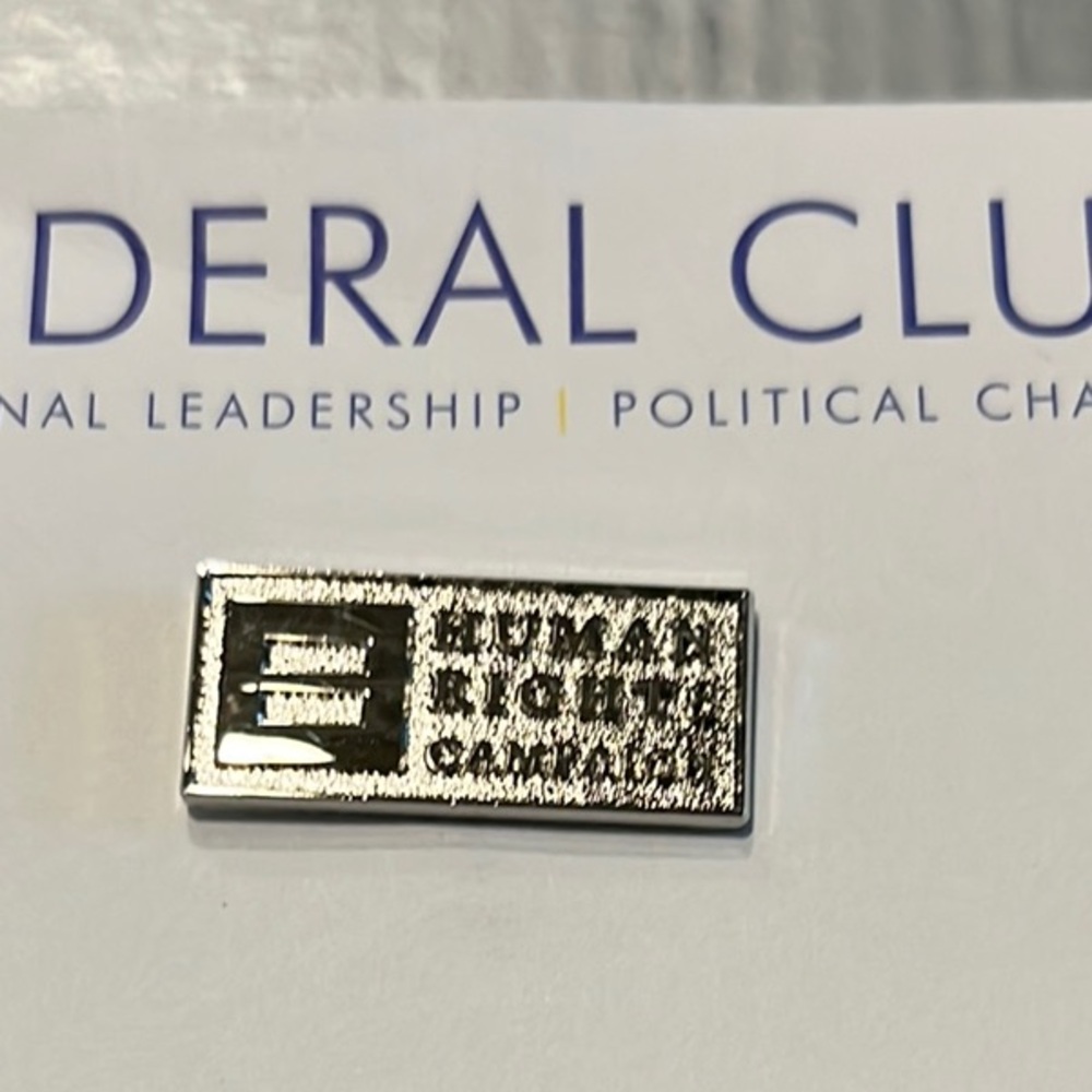 Silver Human Rights Campaign Pin
